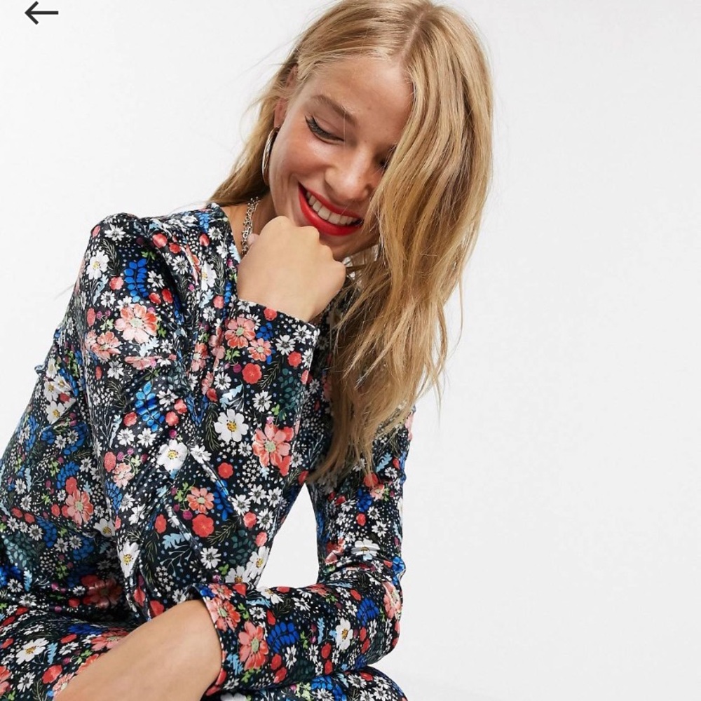 ASOS floral velvet maxi dress